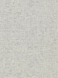 Brewster 2945-1114 Tiffany Silver Abstract Geometric Wallpaper Outlet