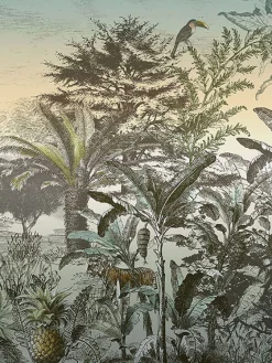 Brewster 300632 Tiger Sunset Wall Mural> Animals & Insects