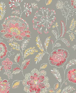 Brewster/ASP 2744-24108 Tropez Coral Jacobean Wallpaper> Architectural
