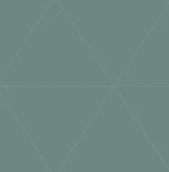 Brewster/ASP 2763-24225 Twilight Green Geometric Wallpaper> Florals