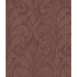 Brewster 376002 Vallon Maroon Damask Wallpaper Sale