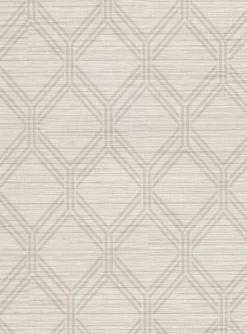 Brewster 2910-2730 Vaughan Taupe Geometric Wallpaper Sale