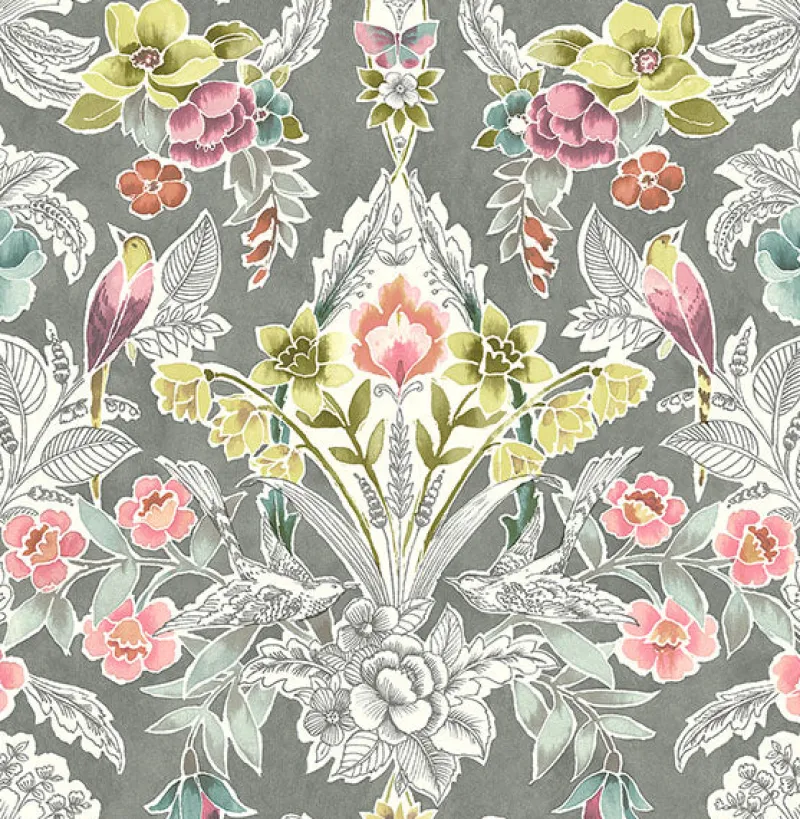 Brewster/ASP 2903-25860 Vera Multicolor Floral Damask Wallpaper Best