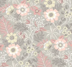Brewster/ASP 2970-87536 Voysey Pink Floral Wallpaper Best