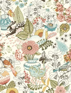 Brewster/ASP 2821-12802 Whimsy Pink Fauna Wallpaper Online