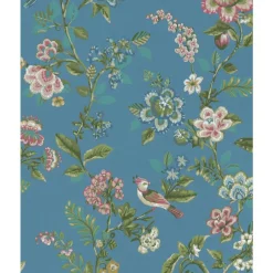Brewster 375066 Willem Sapphire Painted Garden Wallpaper Discount