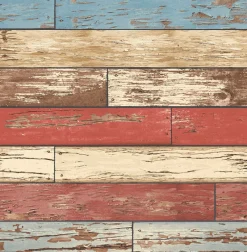Brewster/ASP 2922-22319 Wynona Multicolor Scrap Wood Wallpaper Hot