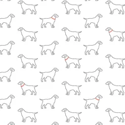 Brewster 3122-10400 Yoop White Dog Wallpaper> Animals & Insects