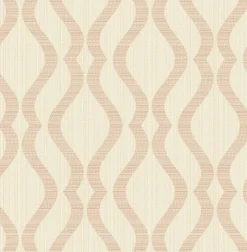 Brewster 2834-25065 Yves Rose Gold Ogee Wallpaper> Florals
