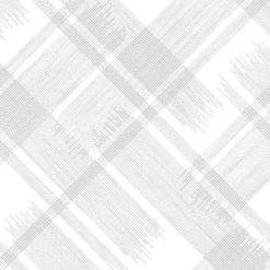 Brewster/ASP 2973-90704 Zag Grey Modern Plaid Wallpaper New