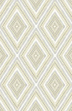 Brewster/ASP 2969-26014 Zaya Light Yellow Tribal Diamonds Wallpaper> Florals
