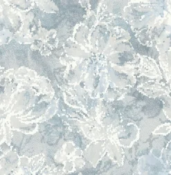 Brewster/ASP Allure Blue Floral Wallpaper Outlet