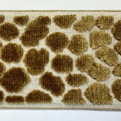 Stock/Europatex Alpas Topaz 3.5 inch Antique Gold Cut Velvet Europatex Trim Online