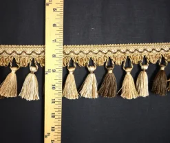 Trimland ART 1398 Brown Taupe Tassel Trim Fringe> Toile