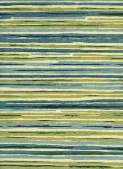 Laura Kiran Artstripe Print Lagoon Fabric> Stripes & Chevrons