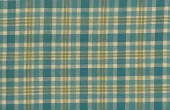 Laura Kiran Aruba Plaid Turquoise Multi Fabric Discount