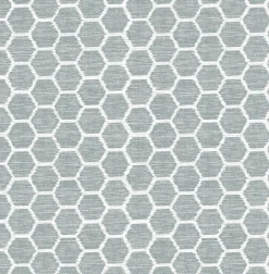 Brewster/ASP Aura Teal Honeycomb Wallpaper Online