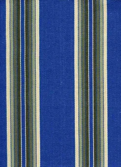 Laura Kiran Bastille Stripe True Blue Fabric> Stripes & Chevrons