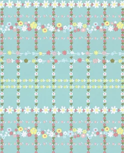 Brewster Belina Jade Flower Check Wallpaper> Damask, Trellis & Geometrics