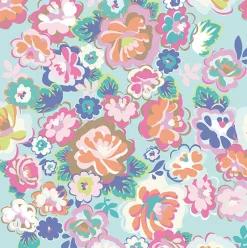 Brewster Blue English Country Floral Dream Wall Mural> Kids