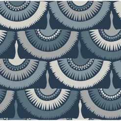 York/AV BO6642 Blue Feather and Fringe Wallpaper> Animals & Insects