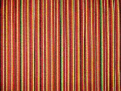 Laura Kiran Bolivian Stripe Red Fabric> Stripes & Chevrons