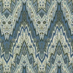 PKaufmann_inc/PKL Bray Flamestitch 750691 Indigo Williamsburg PK Lifestyles Fabric Hot