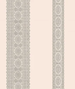 Brewster/ASP Brynn Grey Paisley Stripe Wallpaper> Damask, Trellis & Geometrics