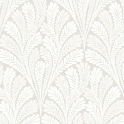 York BW3952 Neutral Pearl Shell Damask Wallpaper> Florals