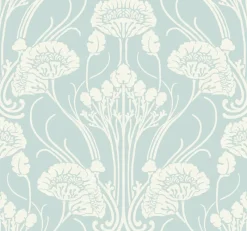 York/AV CA1569 Blues Nouveau Damask Wallpaper Hot