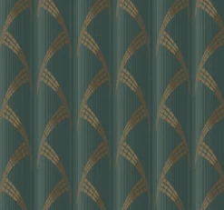 York/AV CA1582 Greens Metropolis Wallpaper> Damask, Trellis & Geometrics