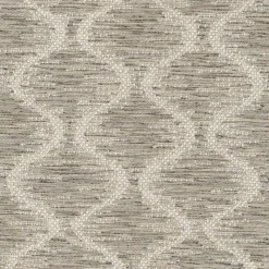 Regal Cannikin Fog Fabric> Damask, Trellis & Geometrics