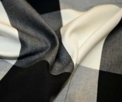 Stock/Sheldon Checkmate Black Cream Sheldon & Barnett Fabric Clearance