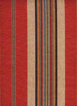 Laura Kiran Cheyenne Stripe Red Fabric> Stripes & Chevrons