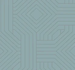 York CI2372 Blue Diverging Diamonds Wallpaper> Florals