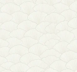 York CI2335 White Cream Luminous Ginkgo Wallpaper Hot