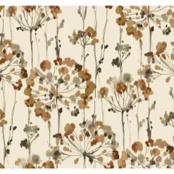 York CN2105 Orange Flourish Wallpaper Sale