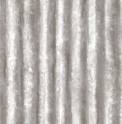 Brewster/ASP Corrugated Metal Silver Industrial Texture Wallpaper New