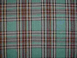 Laura Kiran Cotswald Plaid Aqua Fabric Best