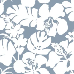 York CV4440 Blue Hibiscus Arboretum Wallpaper> Architectural