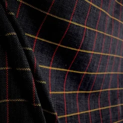 Heritage/Roth D2524 Frazier Charcoal Black Red Beige Plaid Fabric> Contemporary & Modern