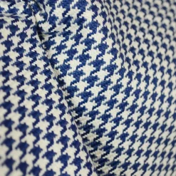 Stock/Heritage/Roth D2922 Houndstooth Navy Blue Fabric> Plaids & Checks