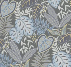 Brewster/ASP Denim Jasmine Wallpaper> Architectural
