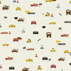 York DI0922 Cream Disney and Pixar Cars Racing Spot Wallpaper> Kids
