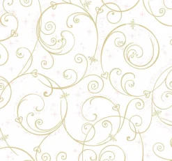 York DI0905 Gold/Glitter Disney Princess Perfect Scroll Wallpaper> Kids