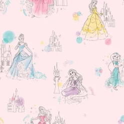 York DI0969 Pink Disney Princess Pretty Elegant Wallpaper Hot