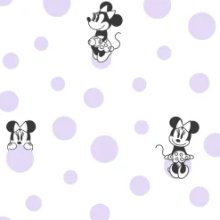 York DI1028 Purple Disney Minnie Mouse Dots Wallpaper Online