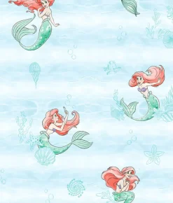 York DI0954 Teal Disney The Little Mermaid Swim Wallpaper Outlet