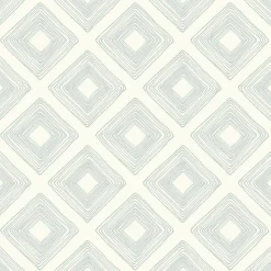 York Diamond Sketch Eggshell Blue Magnolia Home Vol. II Wallpaper> Florals