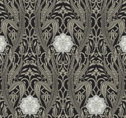 York DM4995 Black Gatsby Damask Wallpaper Hot